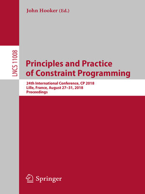 cover image of Principles and Practice of Constraint Programming